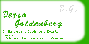 dezso goldenberg business card